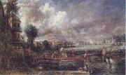 John Constable The Opening of Wateloo Bridge painting
